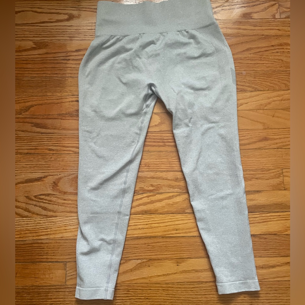 Gray High-Waisted Leggings